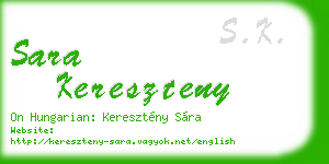 sara kereszteny business card